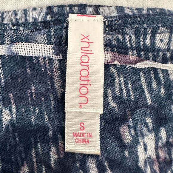 Xhilaration Navy Open Front Waterfall Cardigan Draped Lightweight Size Small - Picture 3 of 5